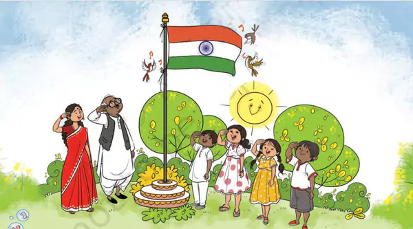 NCERT Class 2 Joyful-Mathematics Chapter 1 Finding the Furry Cat Solution (Page 6), Tiranga, Indian Flag,