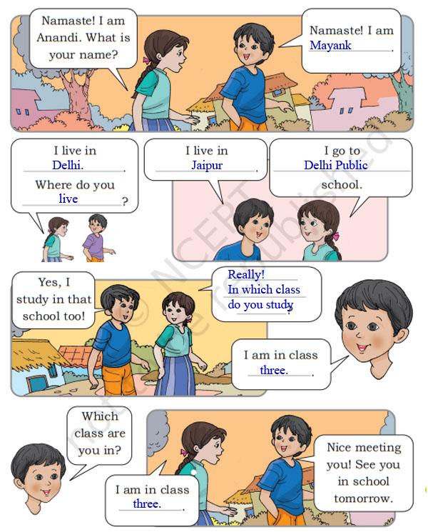 NCERT Class 3 English Santoor Chapter 2 Badal and Moti Page 23,  Class 3 English Santoor Chapter 2 